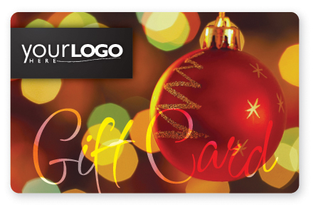 Christmas lights gift card design